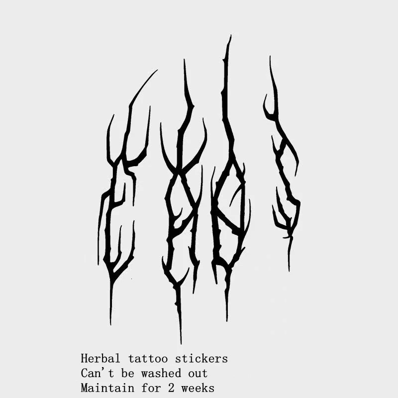Dark Back Temporary Tattoo Sticker Waterproof Totem Arm Art False Tattoo Men and Women Temporary Tattoo Para Mujer 240705