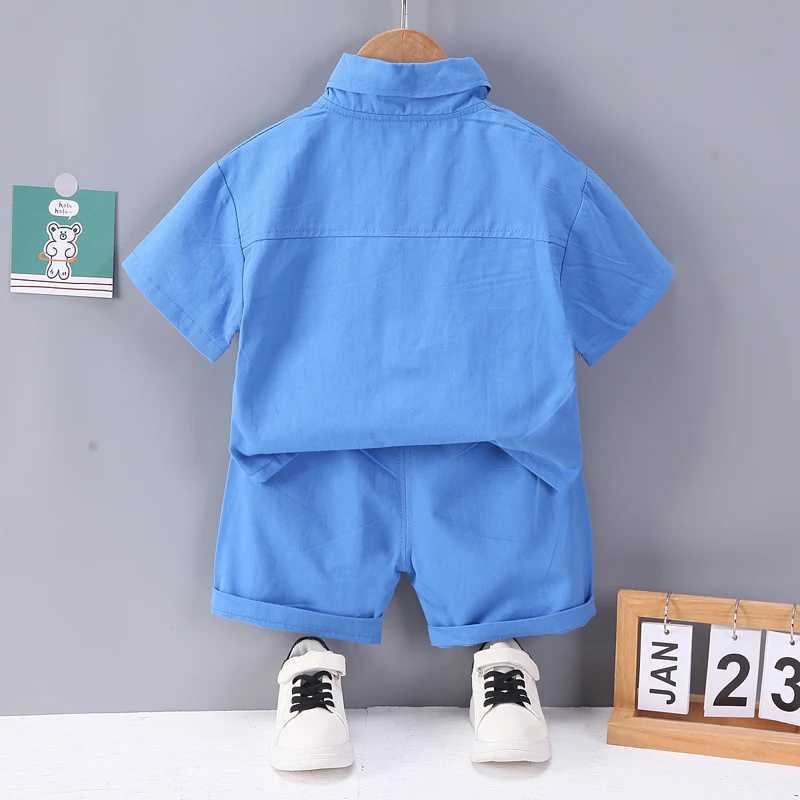 Clothing Sets Children Boys Shirt Shorts 2Pcs/Sets New Summer Baby Clothes Suit Infant Outfits Toddler Casual Cotton Costume Kids Tracksuits 2XH1