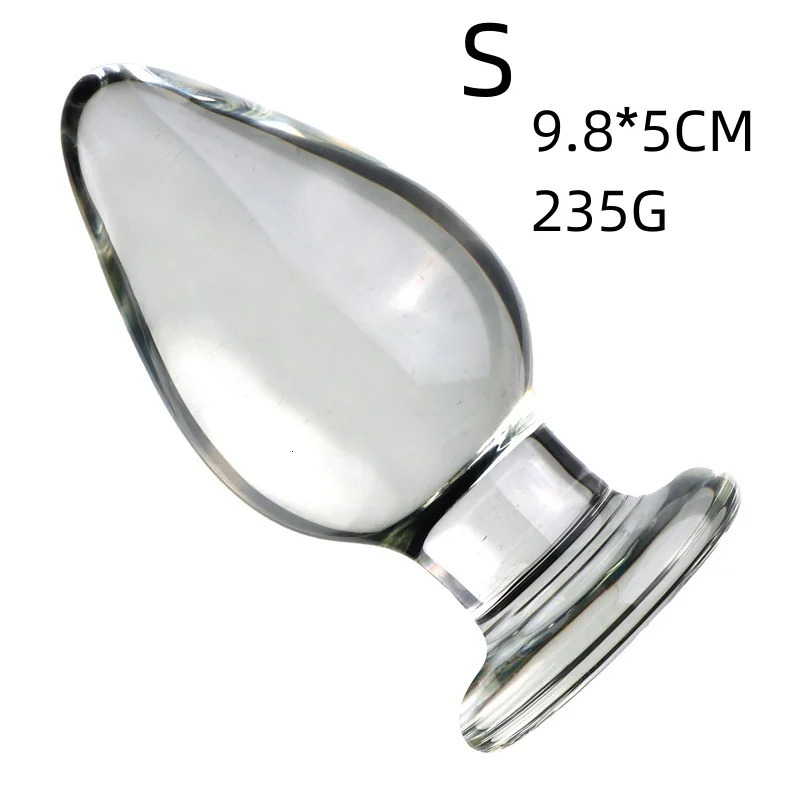 VaHppy Anal Expansion Training Gay Sex Toys Glass Anal Plugs Dilation Masturbator Conical Large SM BDSM Couple gam Adult Product 240627