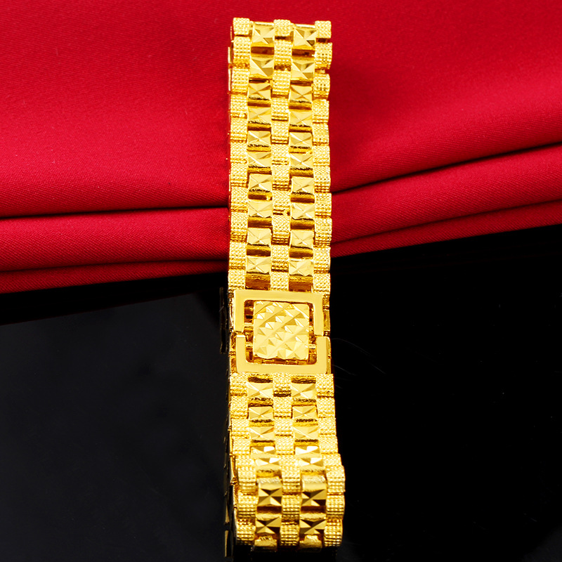 2024 Brand Unique Wedding Bracelets Vintage Jewelry 24K Gold Fill Higg Quality Gear Party Classical Women Hip Hop Women Men Bangle For Lover Gift