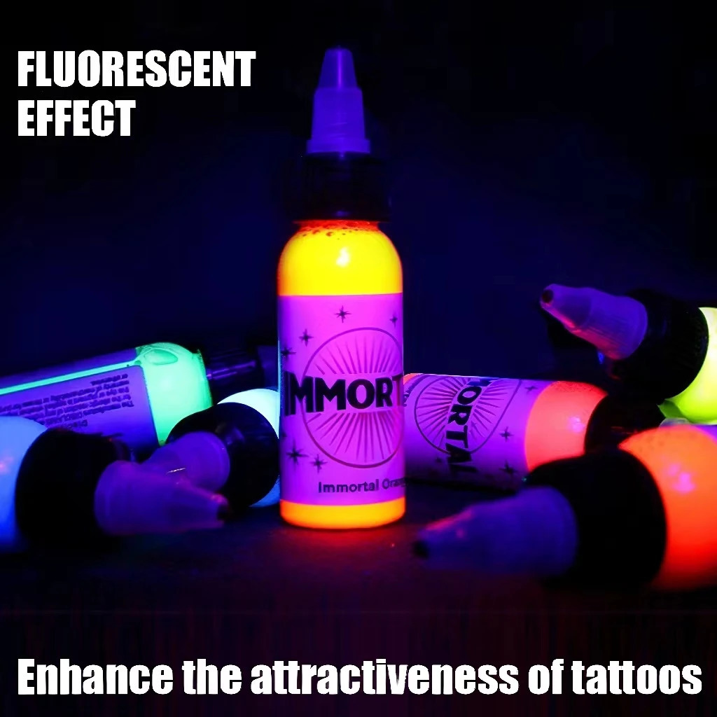 15ml bottle of professional fluorescent tattoo ink purple micro pigment UV ink body painting tattoo pigment 240705