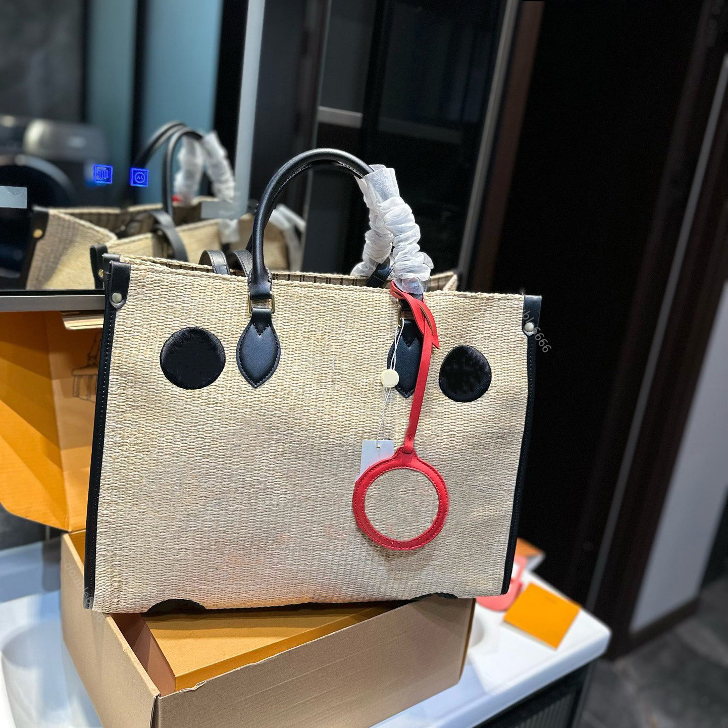 Luxury designer woven women's handbags, beach bags, tote bags, large capacity bags, straw crossbody bags, shoulder bags, work bags, vacation travel bags, shopping bags