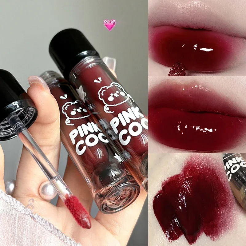 Punk Juice Red Liploss Black Mirror Glass Waterlight Transparent lipstick Stickless Liquid lipstick 240705