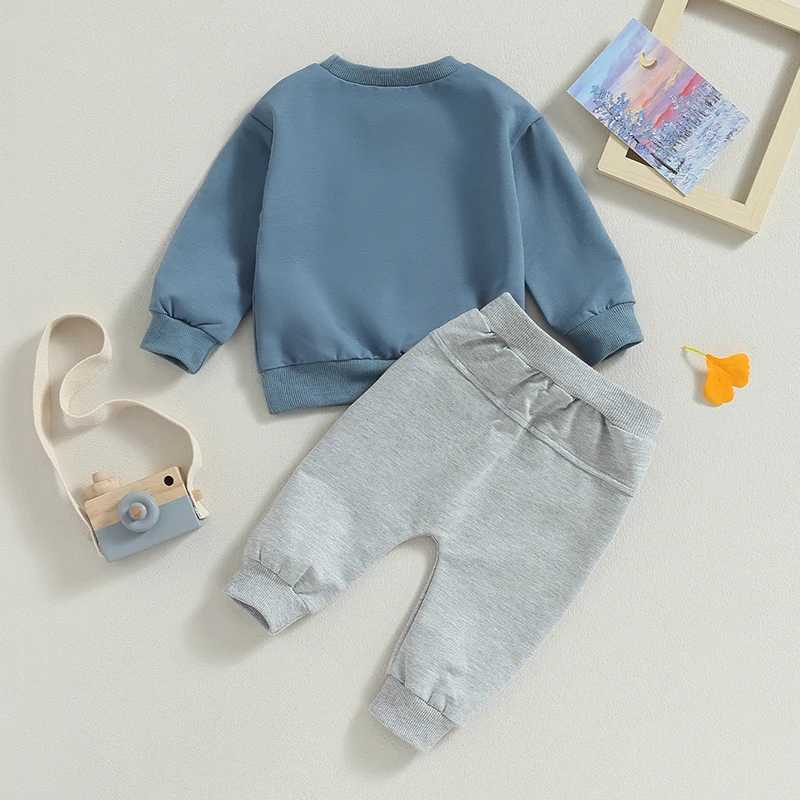 Clothing Sets Newborn Baby Boy 2 Piece Autumn Outfits Letter Print Long Sleeve Sweatshirt and Elastic Pants for Toddler Fall Tracksuit