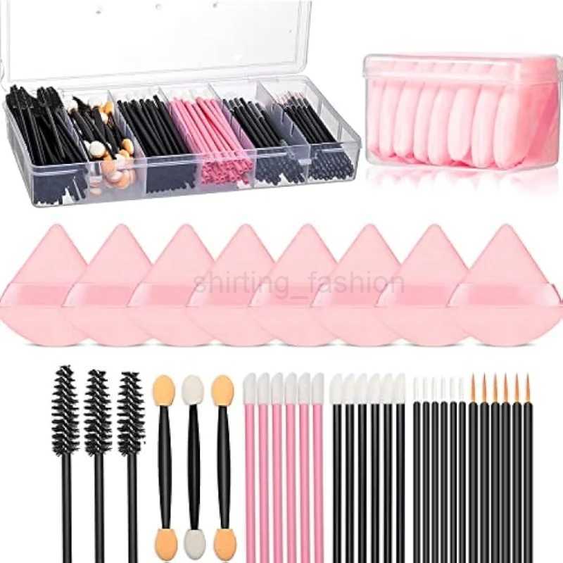 218pcs Disposable Makeup Tool Kit Professional Makeup Tools SetTriangle soft Powder Puff / Brow brush/Mascara brushCL240708