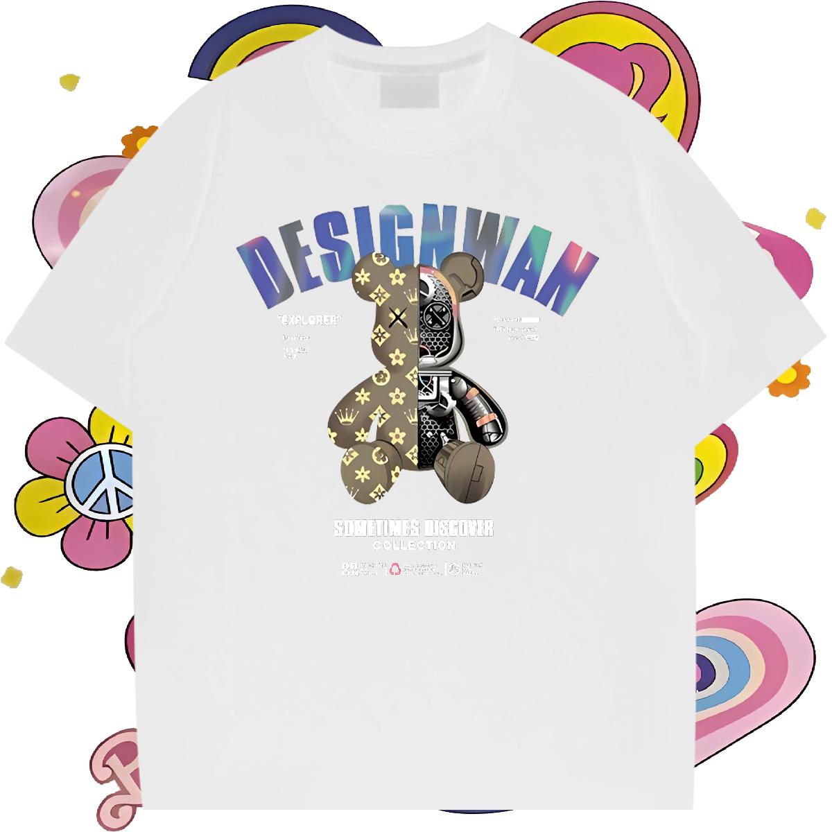 Brand Mens Tshirts Cotton Breathable Casual Beach T shirt Skull 2024 Summer Clothings