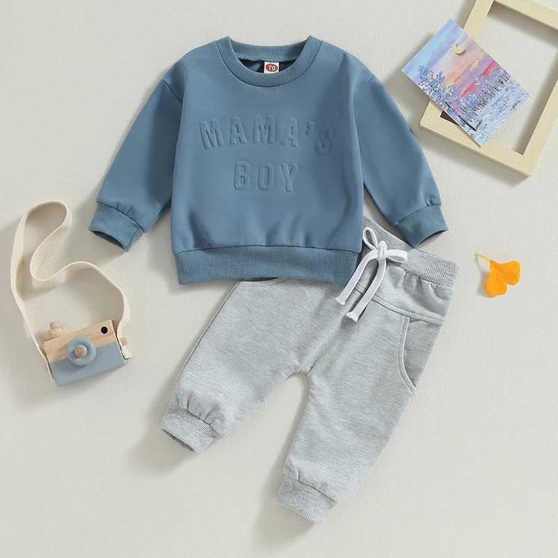 Clothing Sets Newborn Baby Boy 2 Piece Autumn Outfits Letter Print Long Sleeve Sweatshirt and Elastic Pants for Toddler Fall Tracksuit