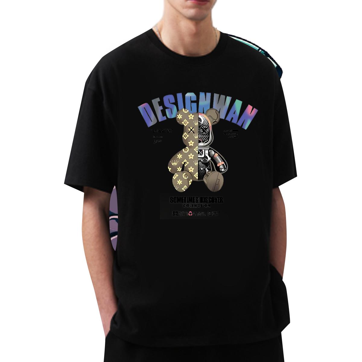 New Arrival T Shirts Men Custom Print Oversized Summer Casual Tshirts O-Neck Short Sleeve Cotton Loose