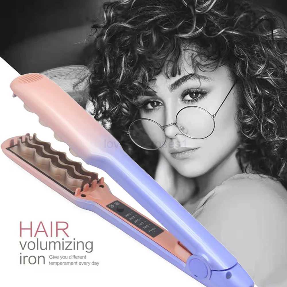 Fast Volume Hair Curling Iron Floating Crimping Fluffy 3D Grid Hair Curler Splint Portable High Quality Ceramic Corn Perm StylerM240708