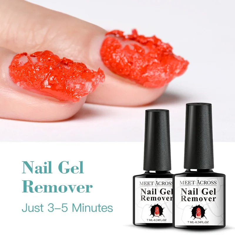 MEET ACROSS 7ML Magic Quick gel nail polish Varnish Soak Off UV Cleaning Function gel Removal Tool Nail Art 240705
