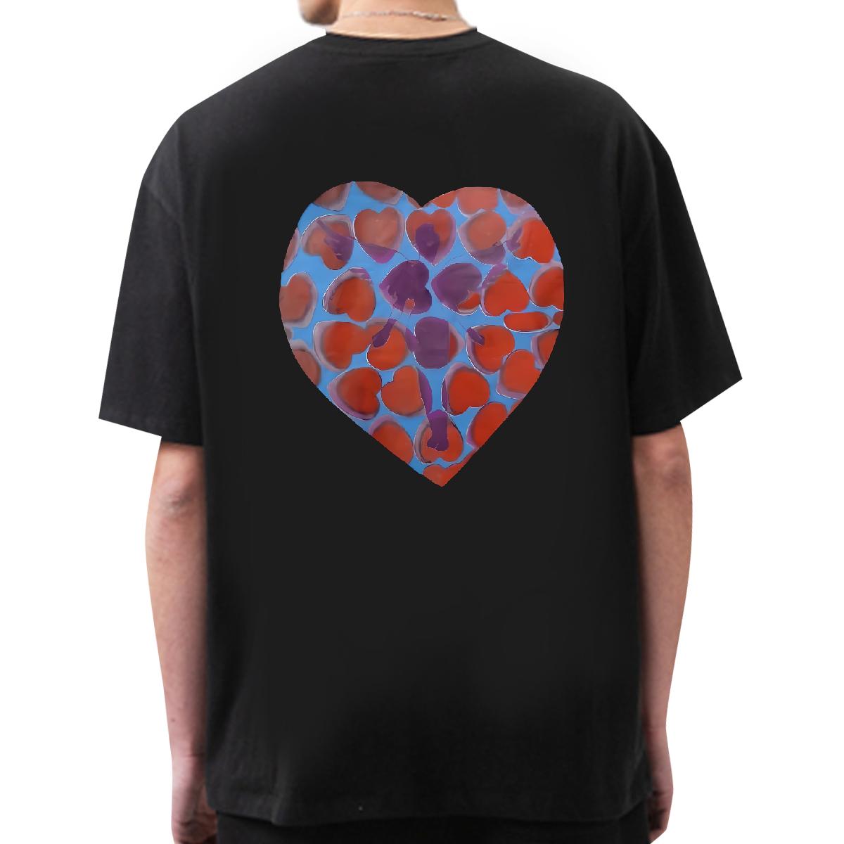 Loose Fit Men Clothes T-Shirt 180g Cotton Street Casual T-Shirts for Men DIY Printed Fashion Casual Tees Shirts