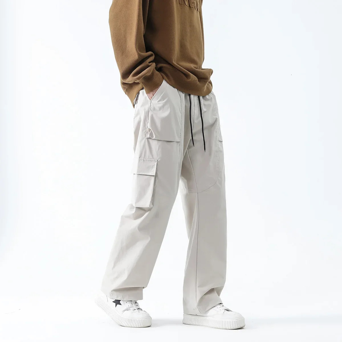 Streetwear Hip Hop Joggers Cargo Pants Men Multi-Pocket Elastic Waist Harem Trousers Male Harajuku Casual Woman Sweatpants 240701