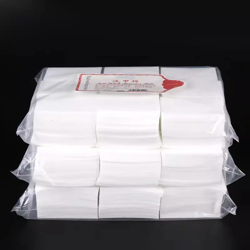 1000/500/100pcs nail towel 100% cotton pad lint free gel nail polish removing cotton pad handle wet towel nail art cleaning tool 240705