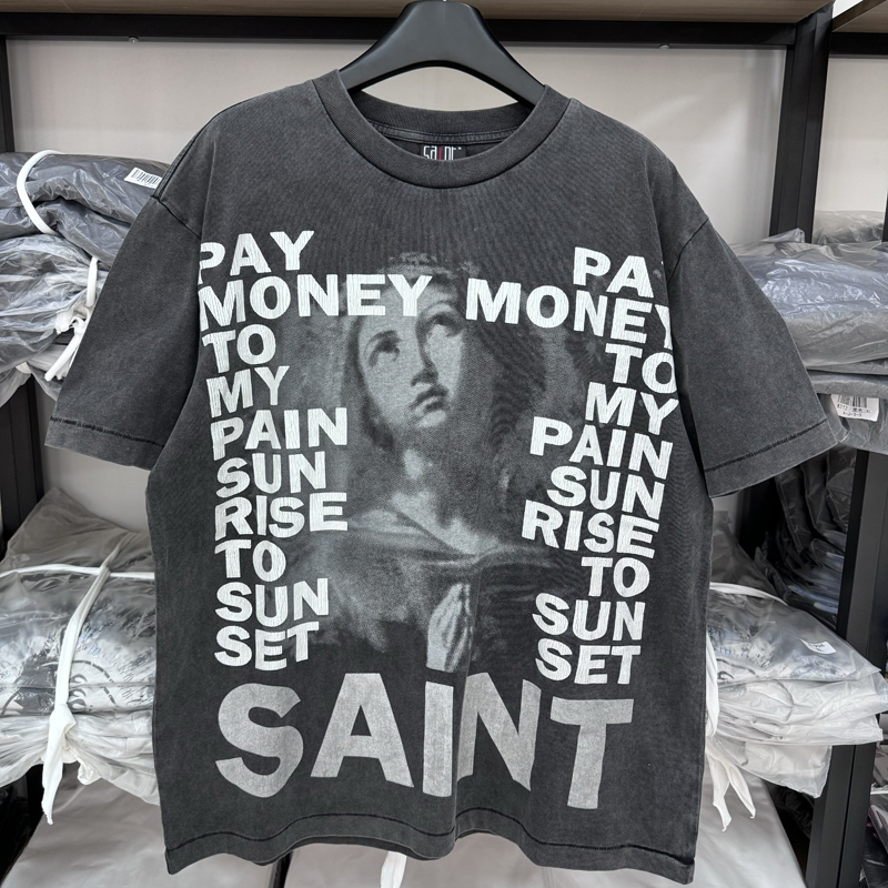 Good Quality Washed T Shirt New Tops Tee Men Woman Cotton Hip Hop Letter Print Summer Short Sleeve