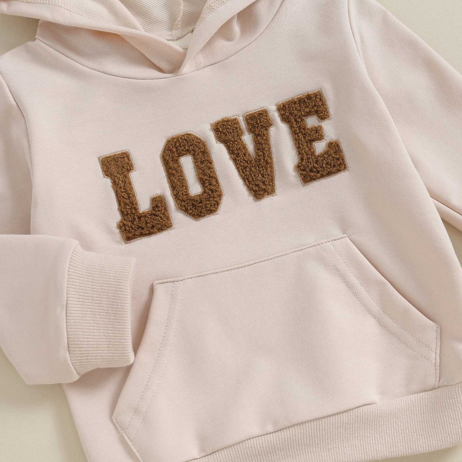 Clothing Sets Pudcoco Infant Baby Girl Boy 2Pcs Spring Outfits Long Sleeve Letter Embroidery Hoodie Trousers Set Toddler Warm Clothes 0-3T R240708
