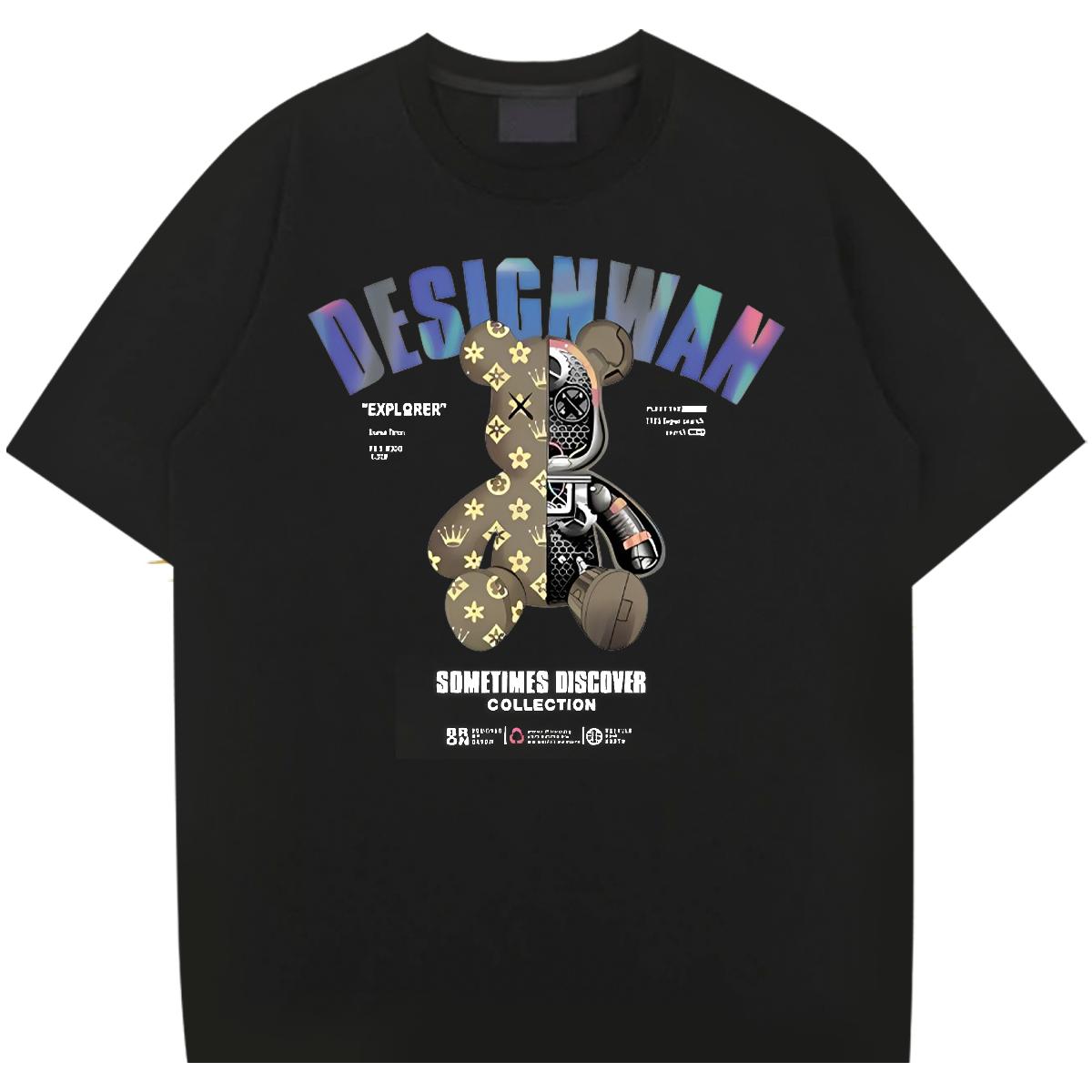 Fashion Designer T-Shirts DIY Hip Hop Street Men Tops Tees Breathable Short Sleeve Classic