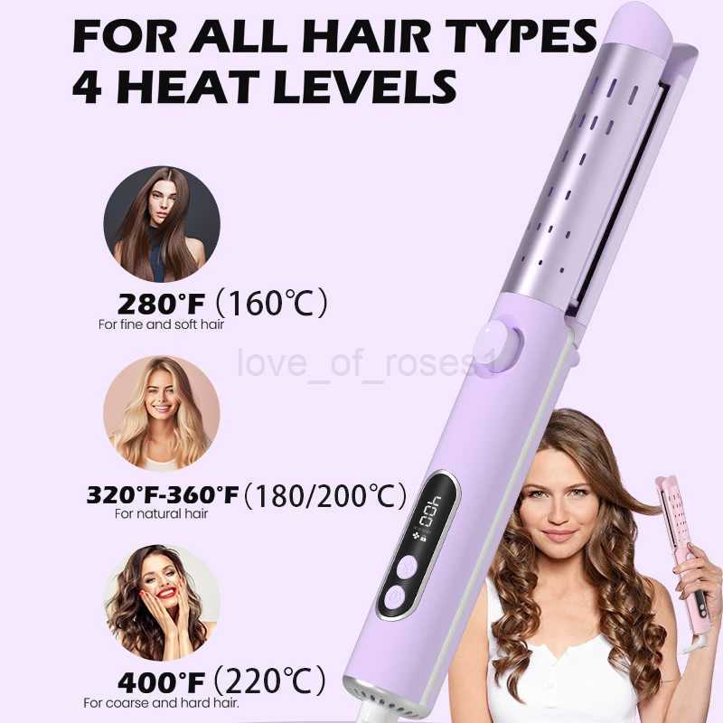 NOVUS 2 In 1 Hair Curler Straightener Fast Heating Hair Curling Iron With Cooling Air 4 Adjustable Temptures Hair StraightenerM240708