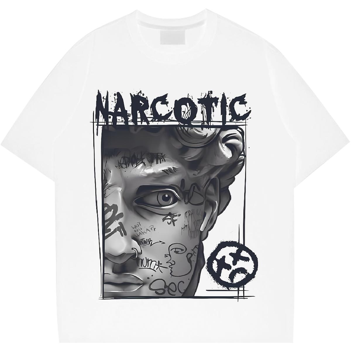 Fashion Man T Shirts Cartoon Printing S-3XL Men Tops Tees Hip Hop Cotton Breathable Soft 5A Wear