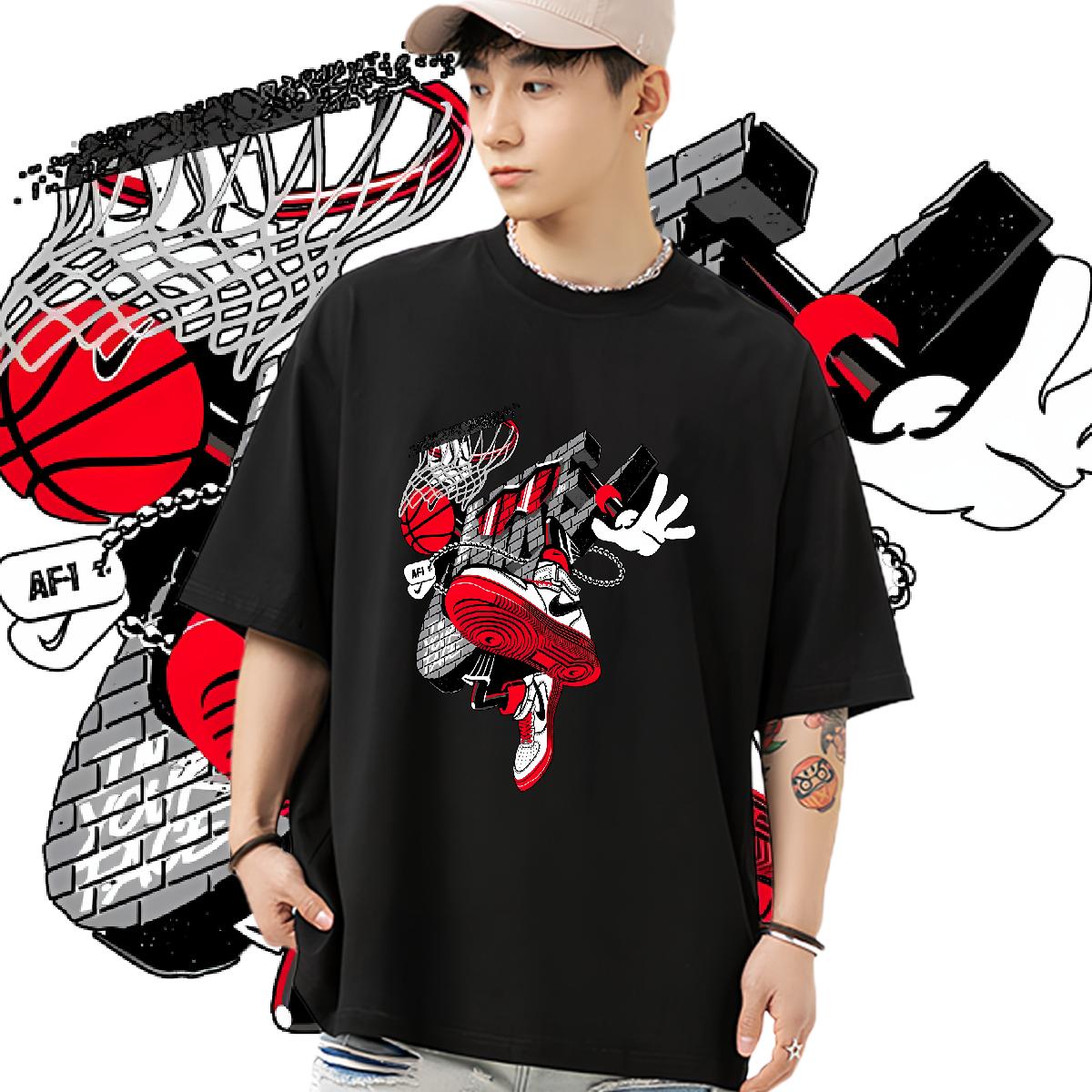 2024 T-Shirts Oversized Casual Daily Wear Men Clothes T-Shirt Breathable Crew Neck 5A