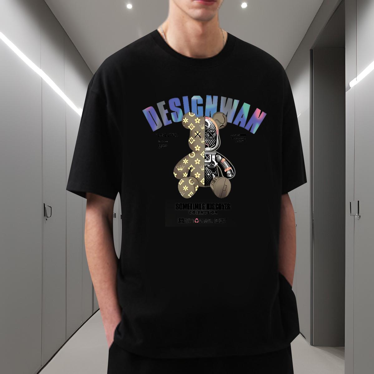 Designer Man T Shirts Summer Casual Breathable Short Sleeve Men Tops Tees 2024 Designer Black White Polos