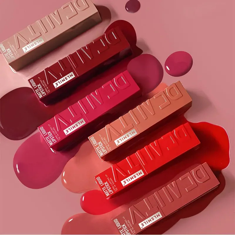 matte ink liquid lipstick stickless cup durable velvet nude lip color waterproof lip color waterproof Korean makeup 240705