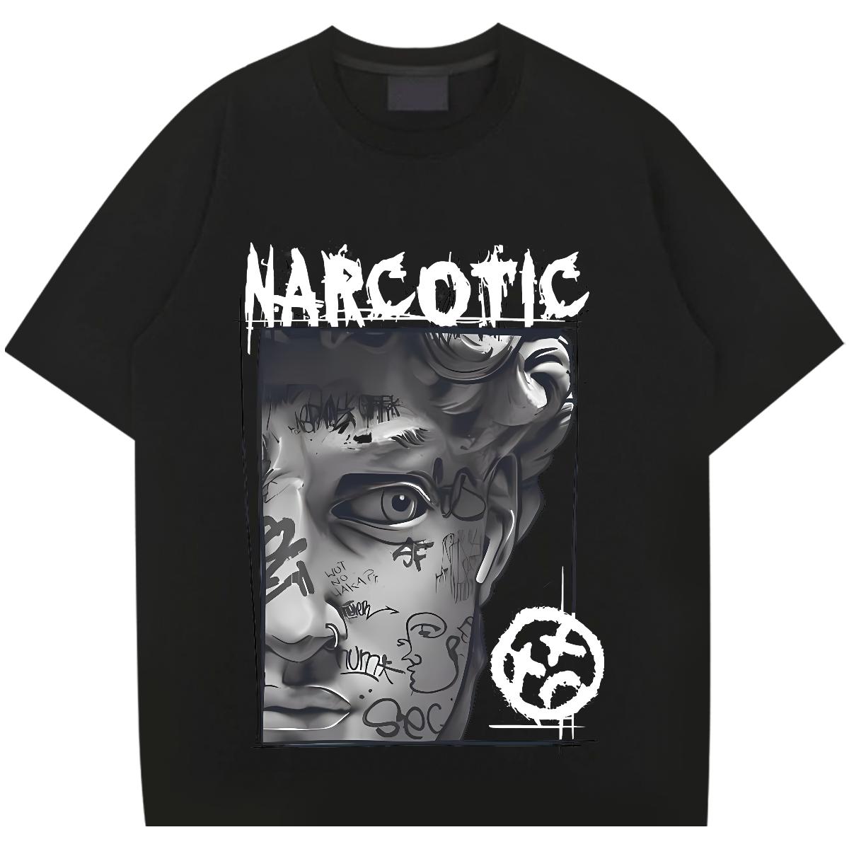 Fashion Man T Shirts Cartoon Printing S-3XL Men Tops Tees Hip Hop Cotton Breathable Soft 5A Wear