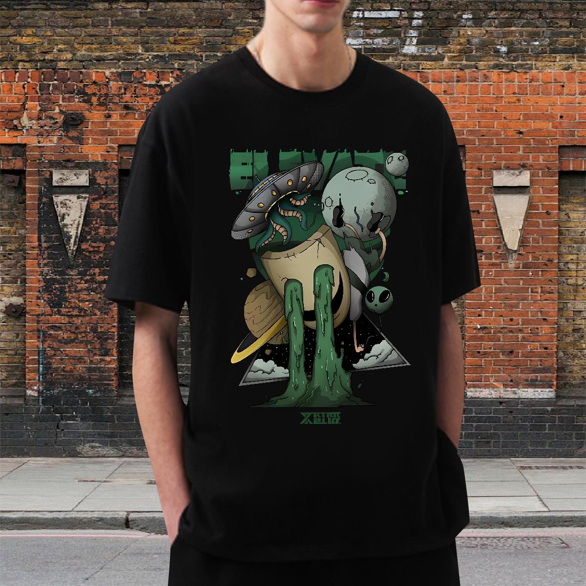 Loose Fit Tshirts Breathable Short Sleeve Daily Wear Men T Shirts Floral Print Fashion New Polos