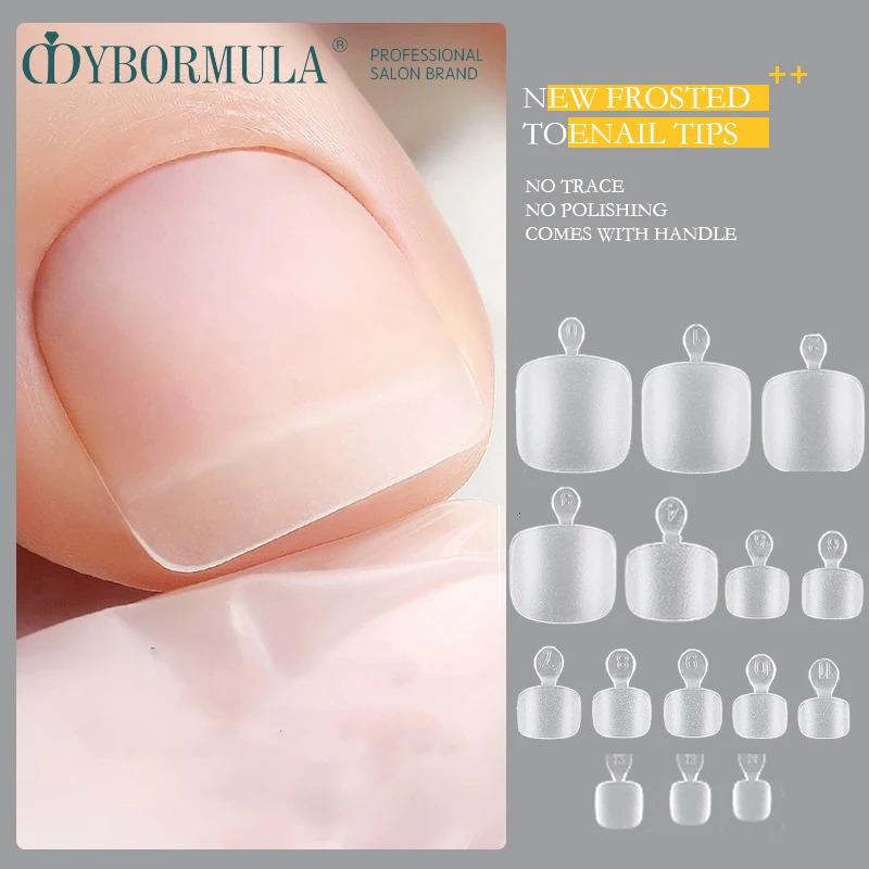 120/150/600pcs frosted false toe cap short square false soft gel full cover preformed toe cap press toe cap extension 240705