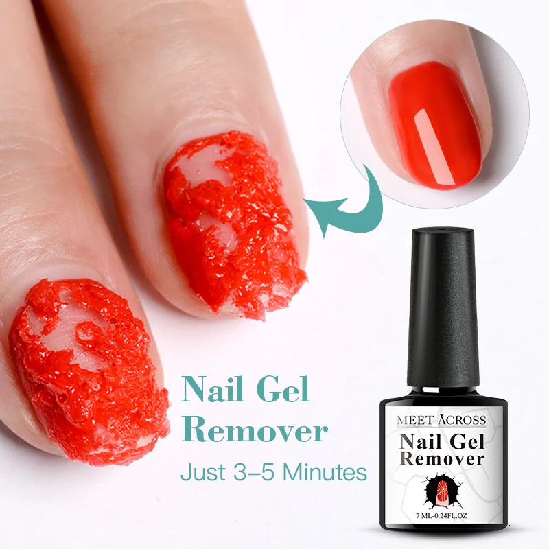 MEET ACROSS 7ML Magic Quick gel nail polish Varnish Soak Off UV Cleaning Function gel Removal Tool Nail Art 240705