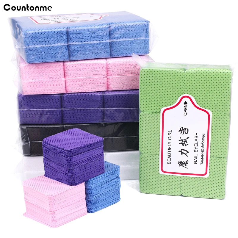 540Pcs/bag non-woven fabric nail polish r napkin color cotton wet towel paper pad UV gel dust r 240705