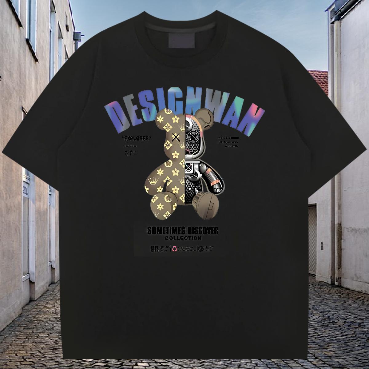 Classic Mens T Shirts Black White Beach Mens Tshirts Breathable Short Sleeve Unisex