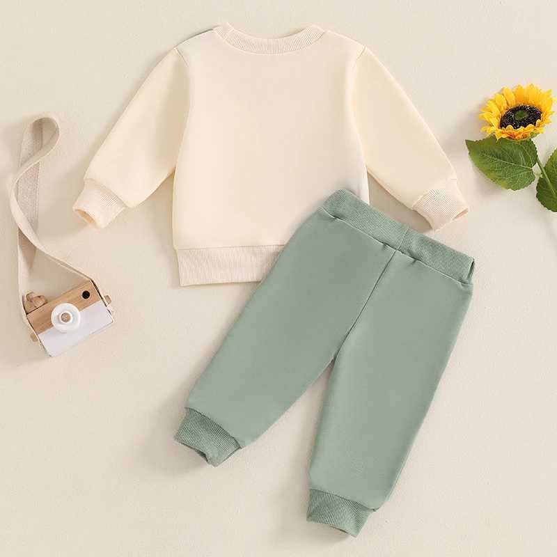 Clothing Sets 0-3Y Baby Boys Autumn Clothes Sets Newborn Toddler Long Sleeve Contrast Color Tops Sweatshirt Pockets Pants Outfits Tracksuits