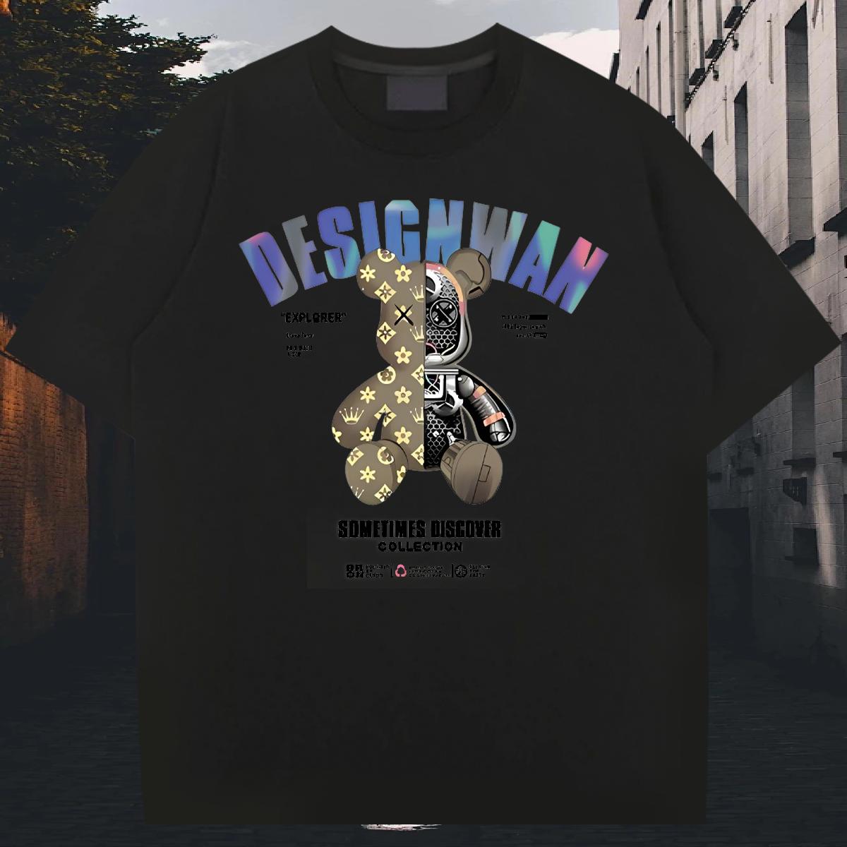 Fashion T-Shirts DIY Printed Men Tshirts Daily Wear 180g Cotton High Quality Tops Shirt