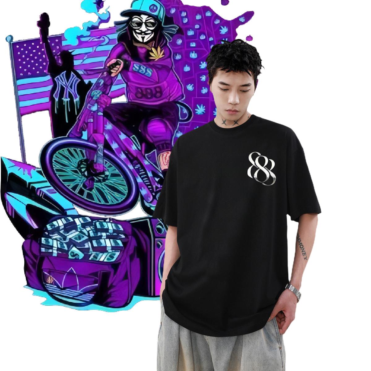 Cool Design T Shirt For Man Casual Daily Wear Short sleeve Cotton Soft Men Clothes T-Shirt Classic Casual Custom Cartoon Top Tees