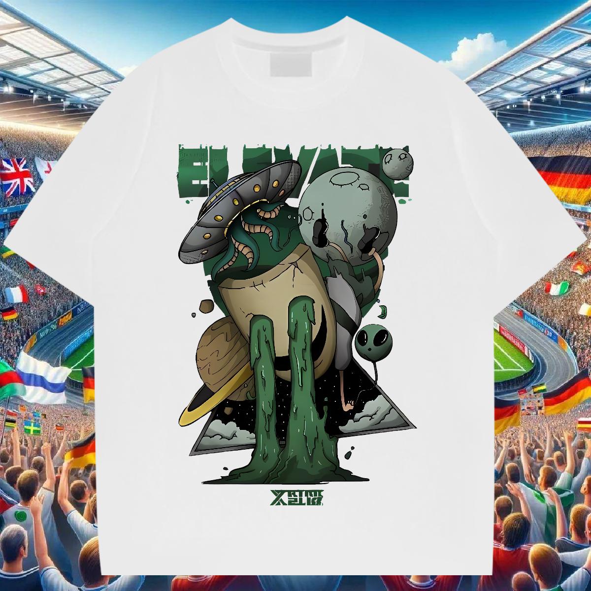 Customized T shirt Oversized Tshirt for Man Woman Hip Hop Street Short Sleeve Cotton O-Neck Loose Tees Shirts