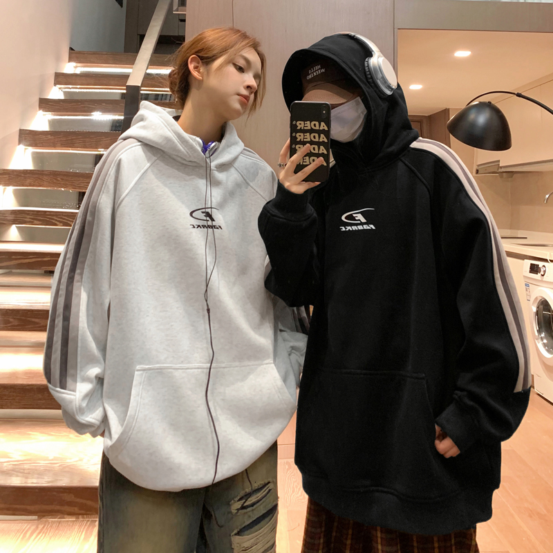2024 Spring New American Couple Sweater Women's Loose Korean version Lazy Hooded Coat F7.8#76.44
