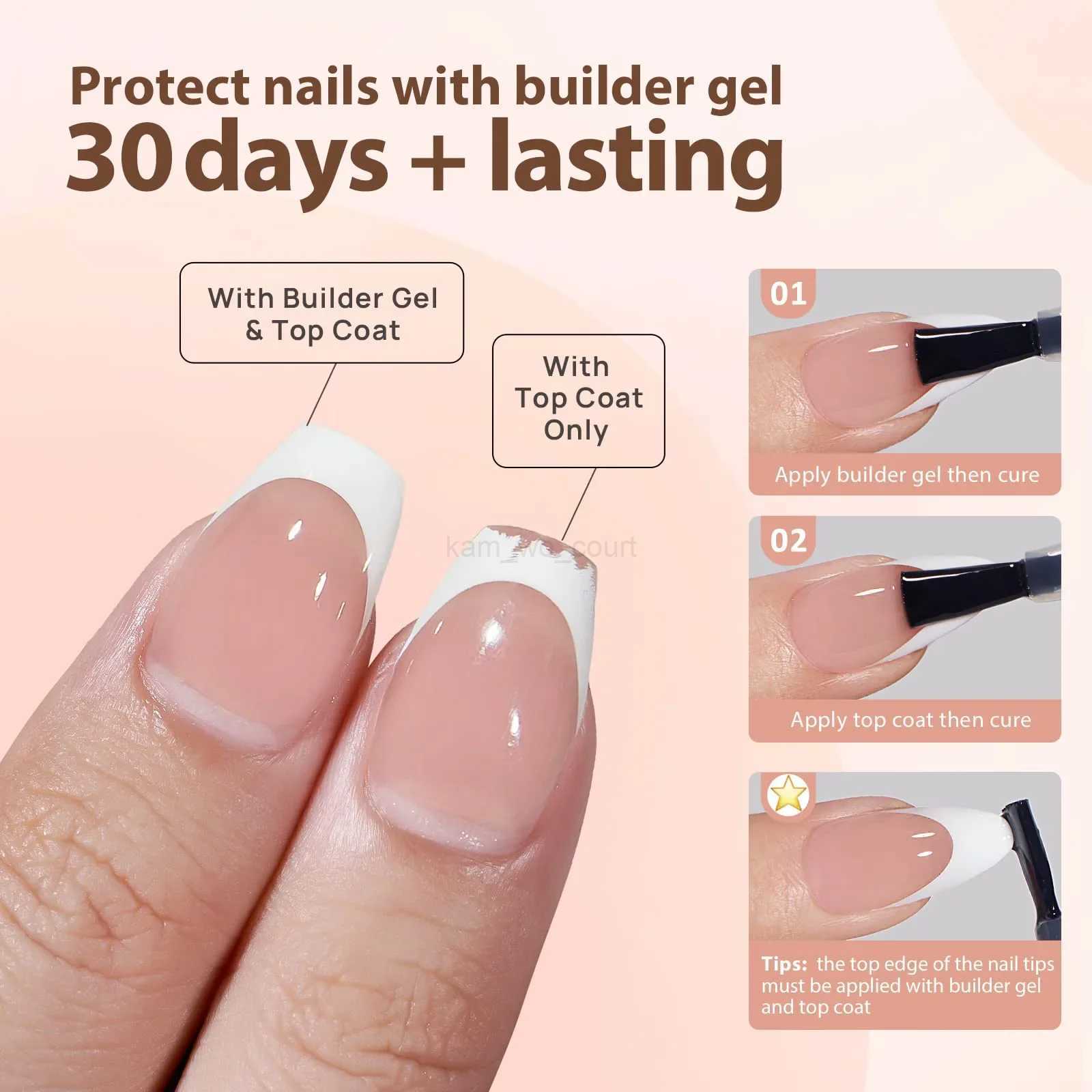 150pcs/boxed New False Nails Press On Nail Long Short Almond Nail Detachable French Style Wearing Manicure Fake Nail PatchM240708