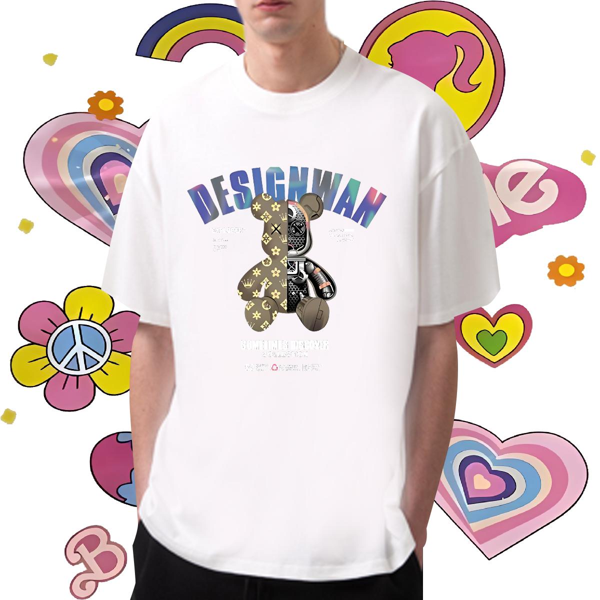 Brand Mens Tshirts Cotton Breathable Casual Beach T shirt Skull 2024 Summer Clothings