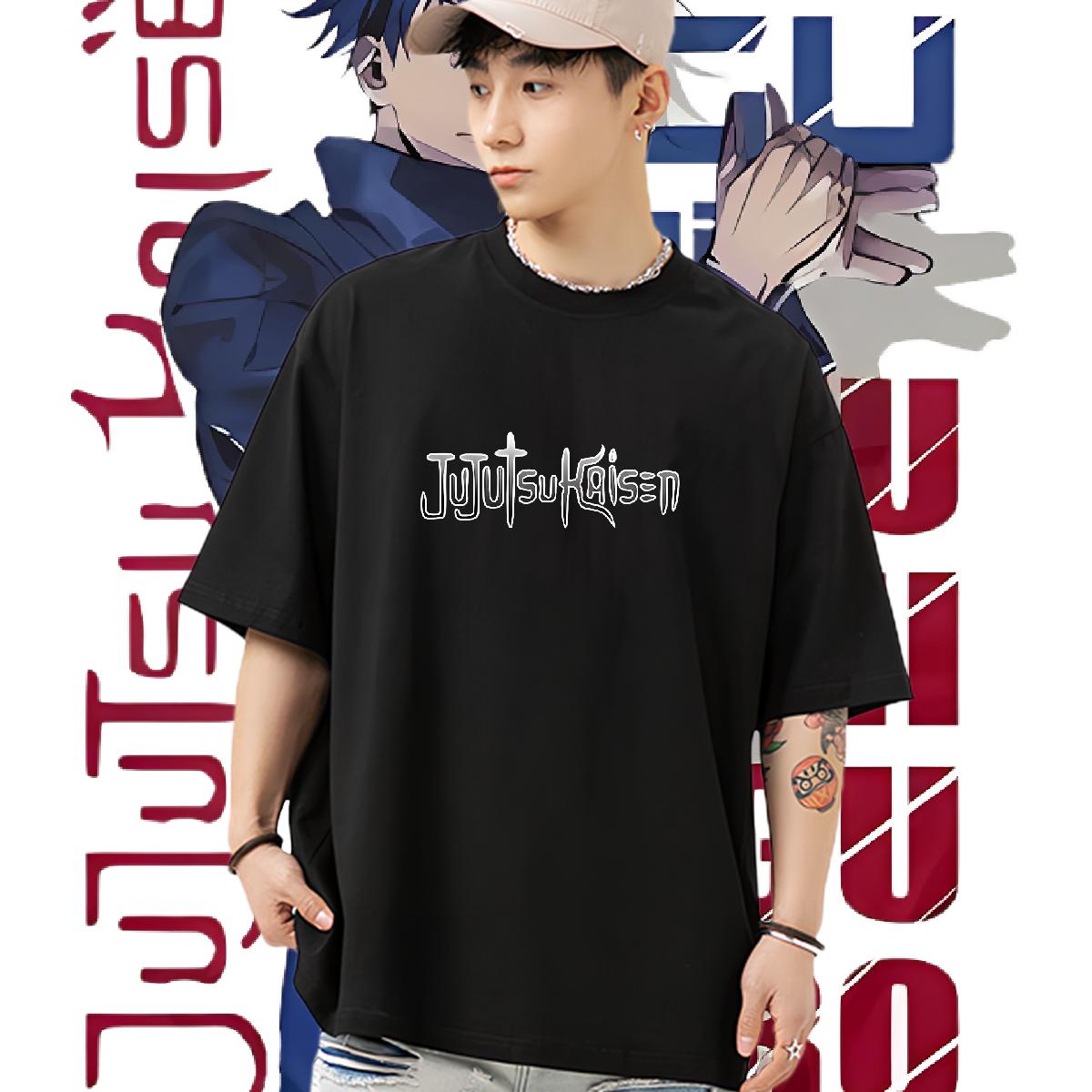 Popular T-Shirts for Men Sport Crew Neck Cotton Mens Tshirts 2024 Plus Size Cartoon Tees