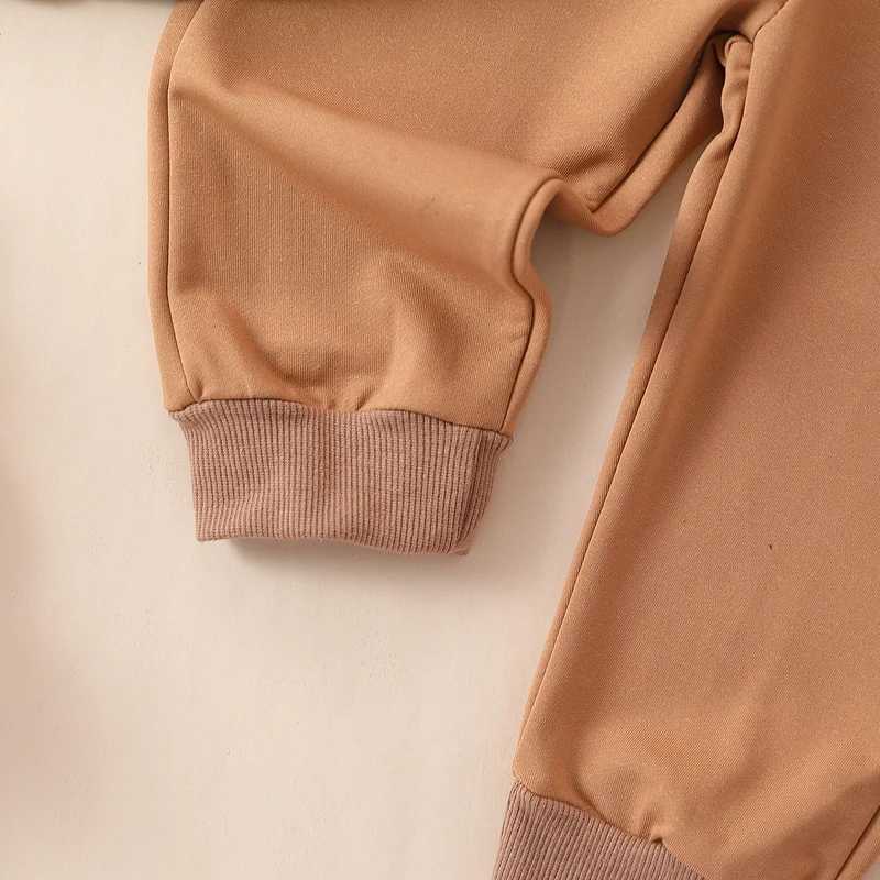 Clothing Sets Autumn Baby Boy Clothes Set Newborn Infant Tracksuit Outfits Long Sleeve Hooded Plaid Jacket with Elastic Waist Pants Clothing