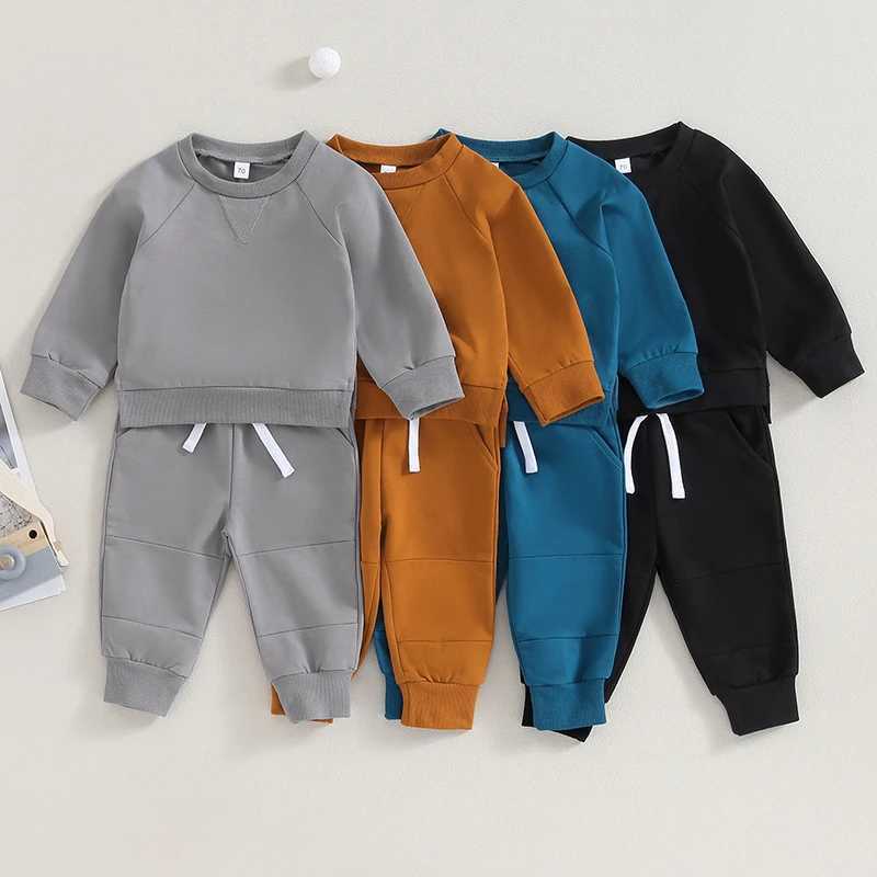 Clothing Sets Toddler Baby Boys Fall Outfits Long Sleeve Split Hem Sweatshirt Tops Pocket Pants Kid Clothes Sets