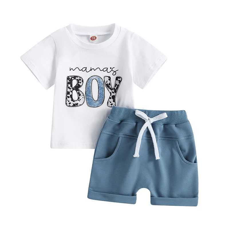 Clothing Sets Pudcoco Infant Newborn Baby Boys Shorts Set Short Sleeve Cartoon Bear Print T-shirt with Elastic Waist Shorts Summer Outfit 0-3T R240708