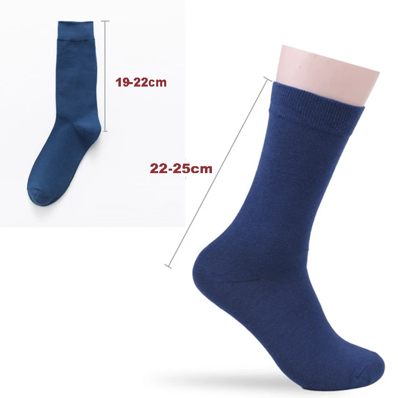 10 Pairs High Quality Spring Autumn Mens Cotton Socks Size 38-45 Long Socks For Men Dress Socks Male Gifts Business Casual Sox 240703