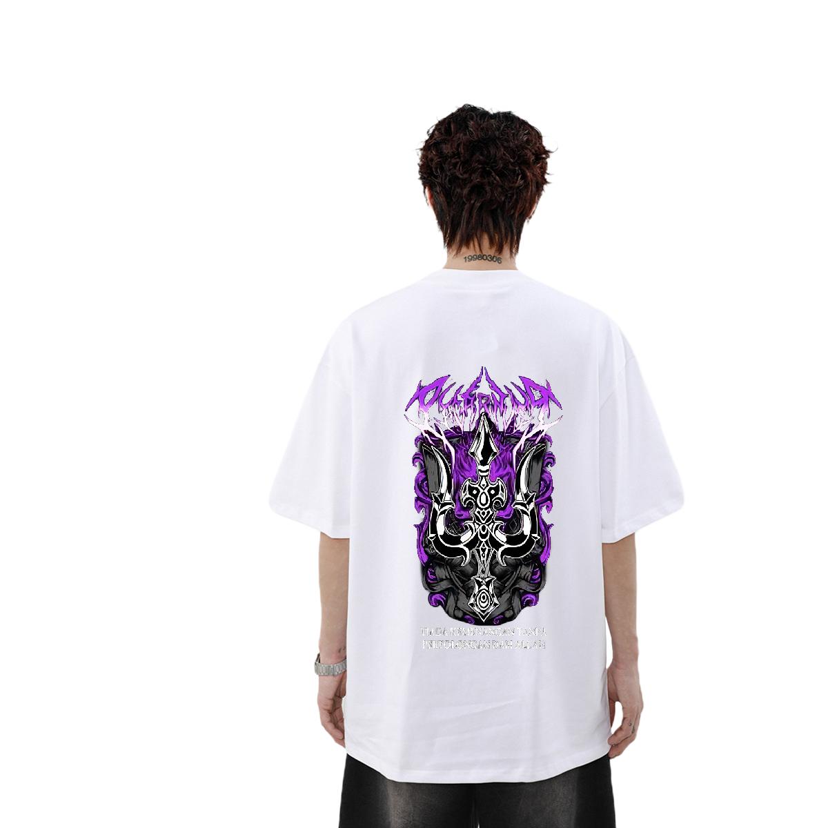 Comfortable Men T Shirts Anime Printing Street 180g Cotton Men Clothes T-Shirt 2024 New Oversized S-3XL Top Tees