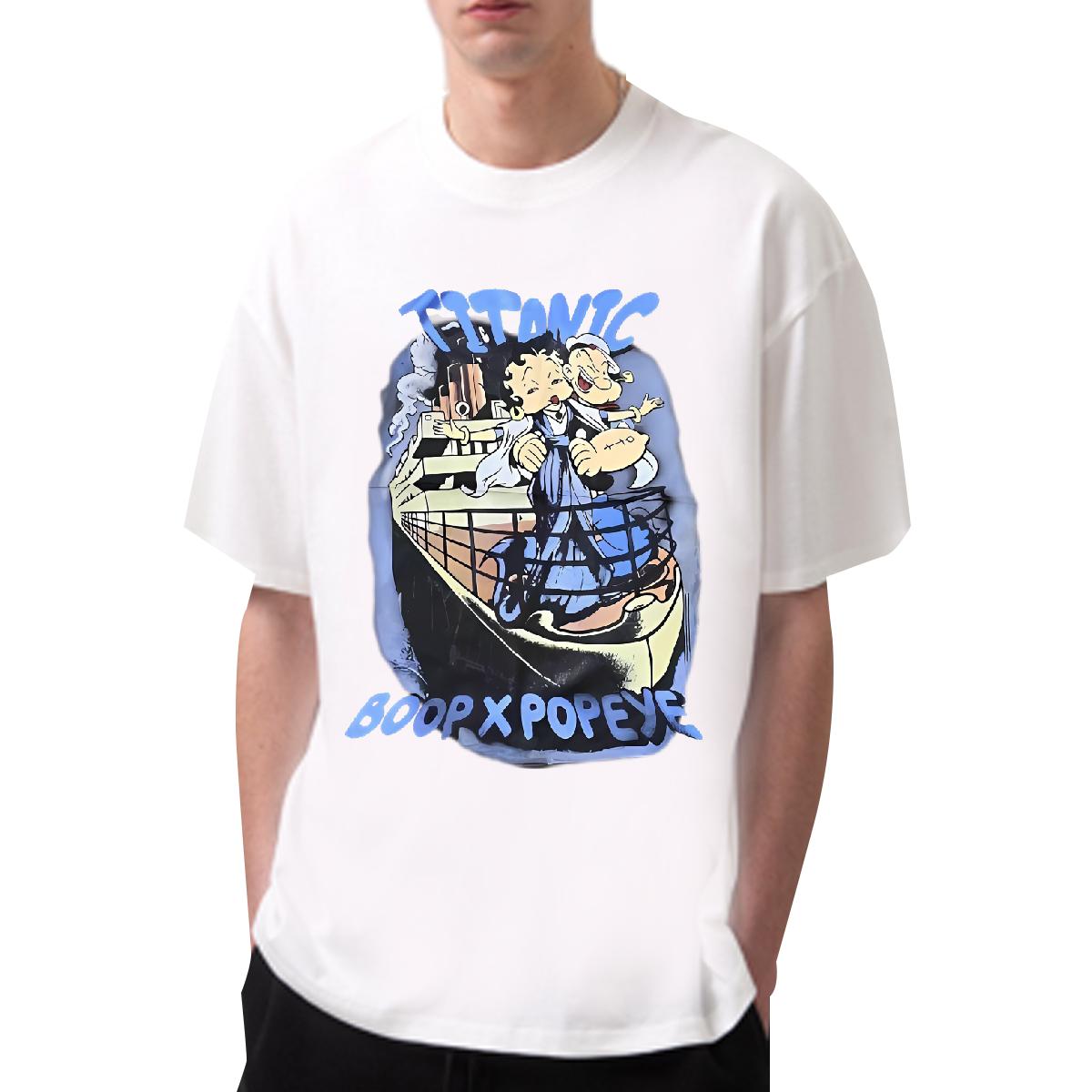 Designer Fashion Men T Shirts Custom Print Oversized Men Tops Tees Beach Cotton Breathable High Quality Tops Shirt