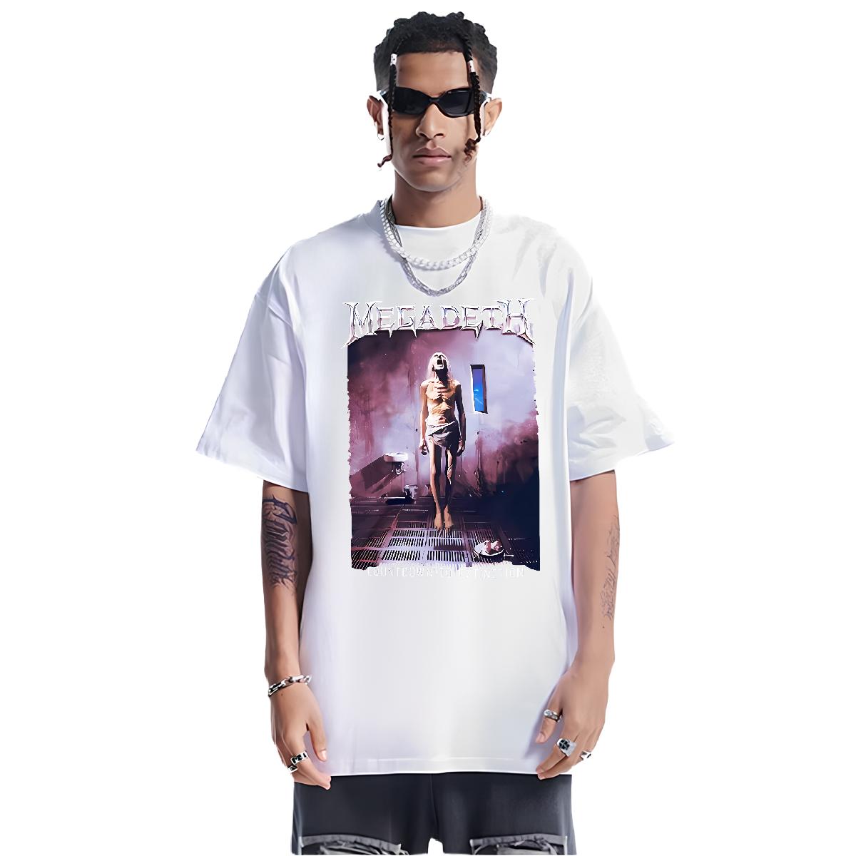 Brand Men T Shirts Cartoon Print Men Clothes T-Shirt High Street Hip Hop Crew Neck Cotton Wholesale Tees