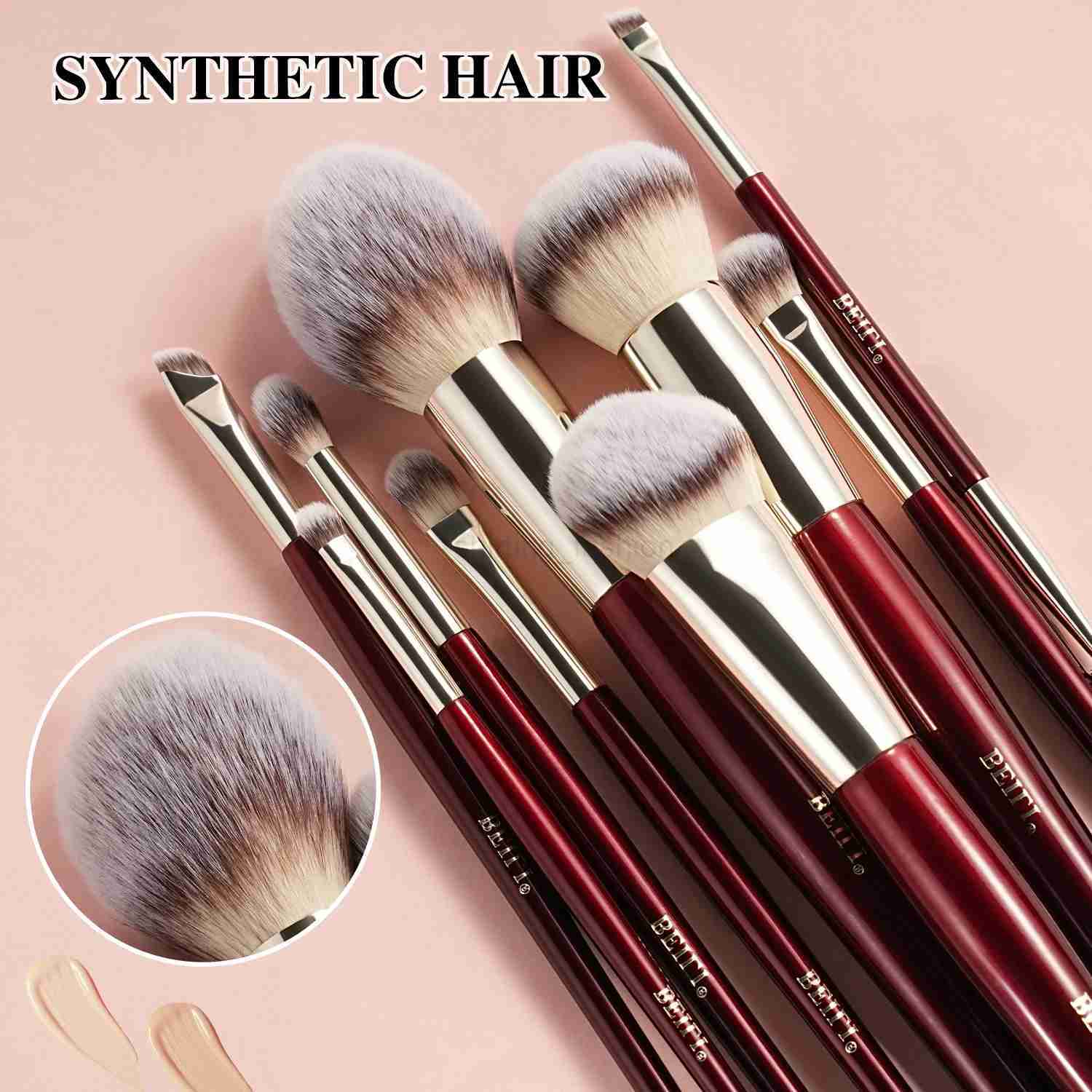 BEILI Soft 8/9/15/30 Makeup brush for foundation make-up concealer eye shadow eyebrow eyelash eyeliner brush multi-function combCL240708