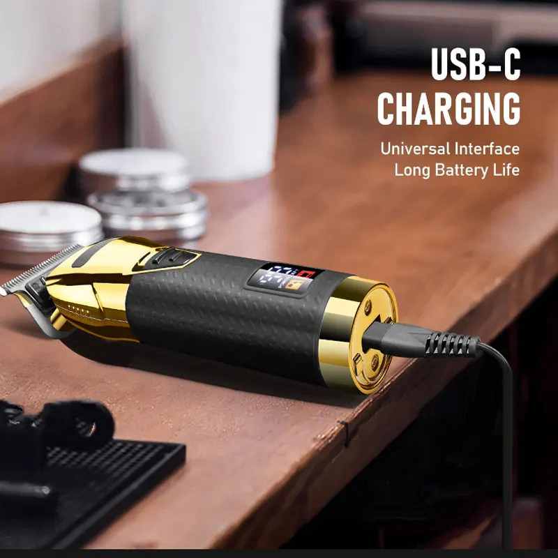 T9 USB Hair Clipper Professional Cordless Electric Hair Trimmer Barber Shaver Trimmer Beard 0mm Men Hair Cutting Machine for Men 240701