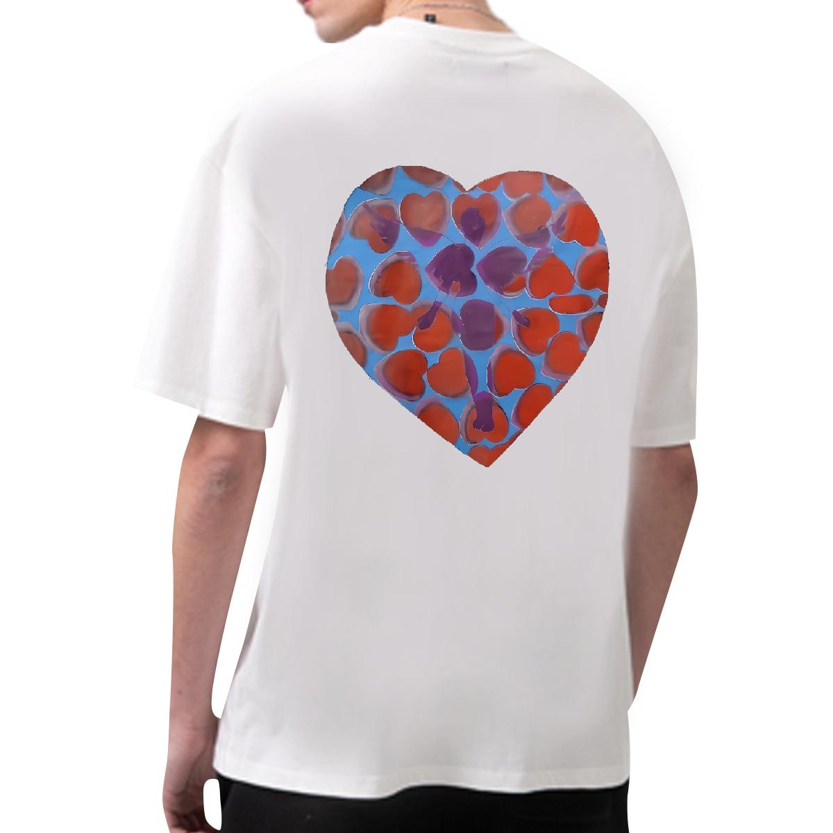 Loose Fit Men Clothes T-Shirt 180g Cotton Street Casual T-Shirts for Men DIY Printed Fashion Casual Tees Shirts