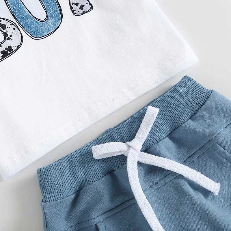 Clothing Sets 2023-03-06 Lioraitiin 0-3Years Toddler Baby Boys 2Pcs Set Short Sleeve Cartoon Bear Print T-shirt Elastic Waist Shorts Outfit